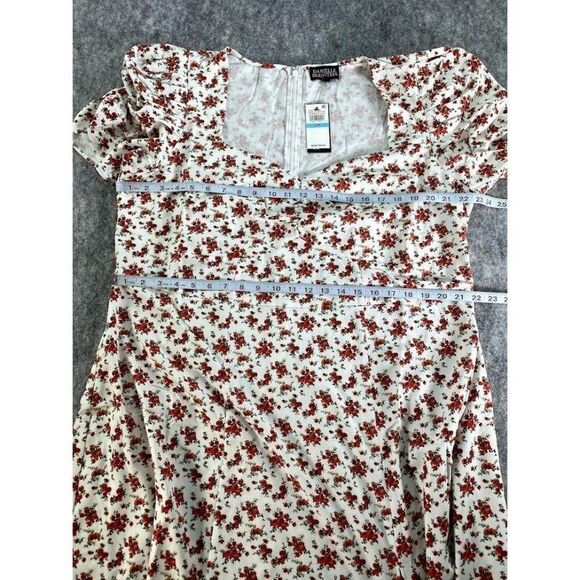 Danielle Bernstein‎ White Red Rose  Midi Slit Dress 20W NEW - Picture 6 of 9